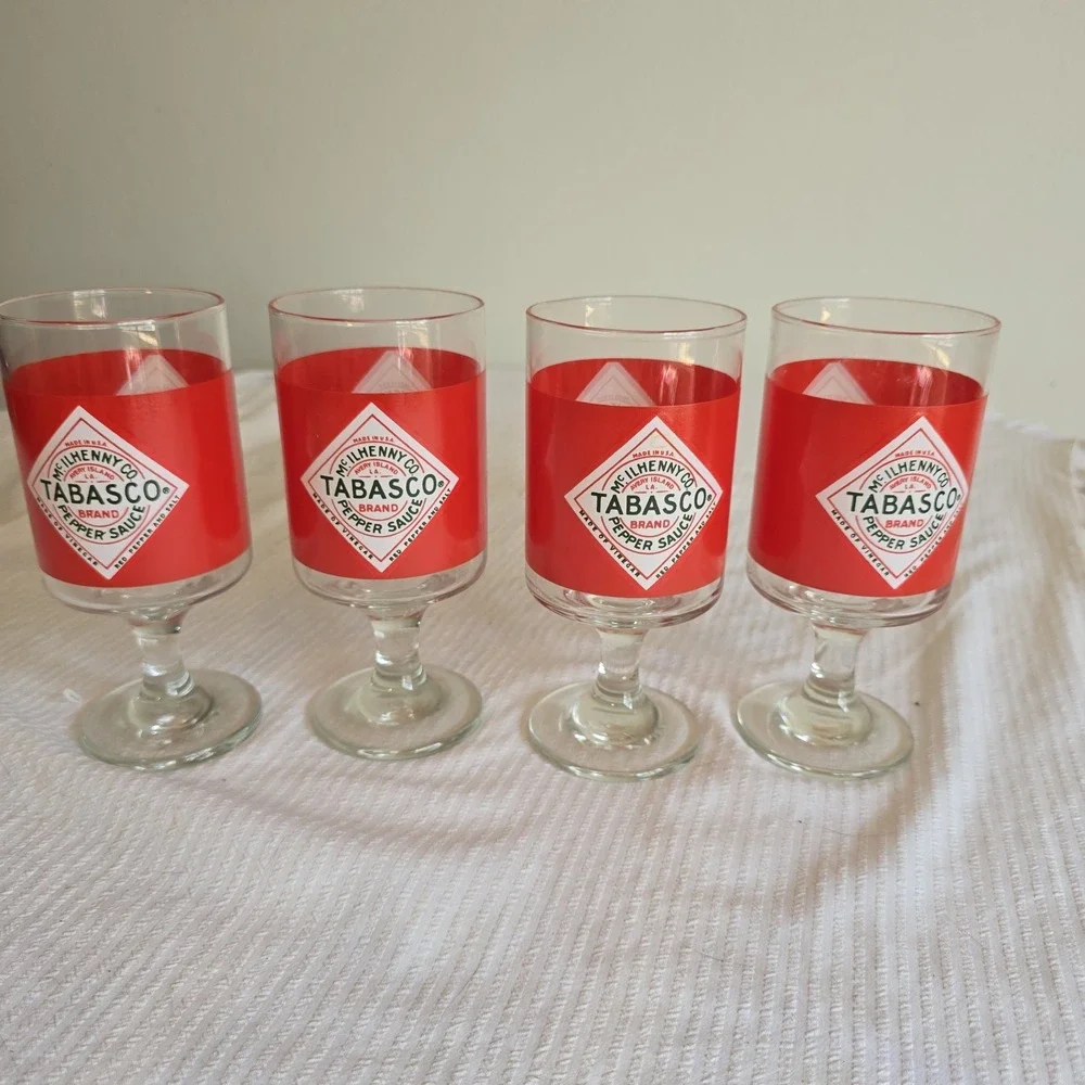 Set of 8 Tabasco Bloody Mary Stem Glases